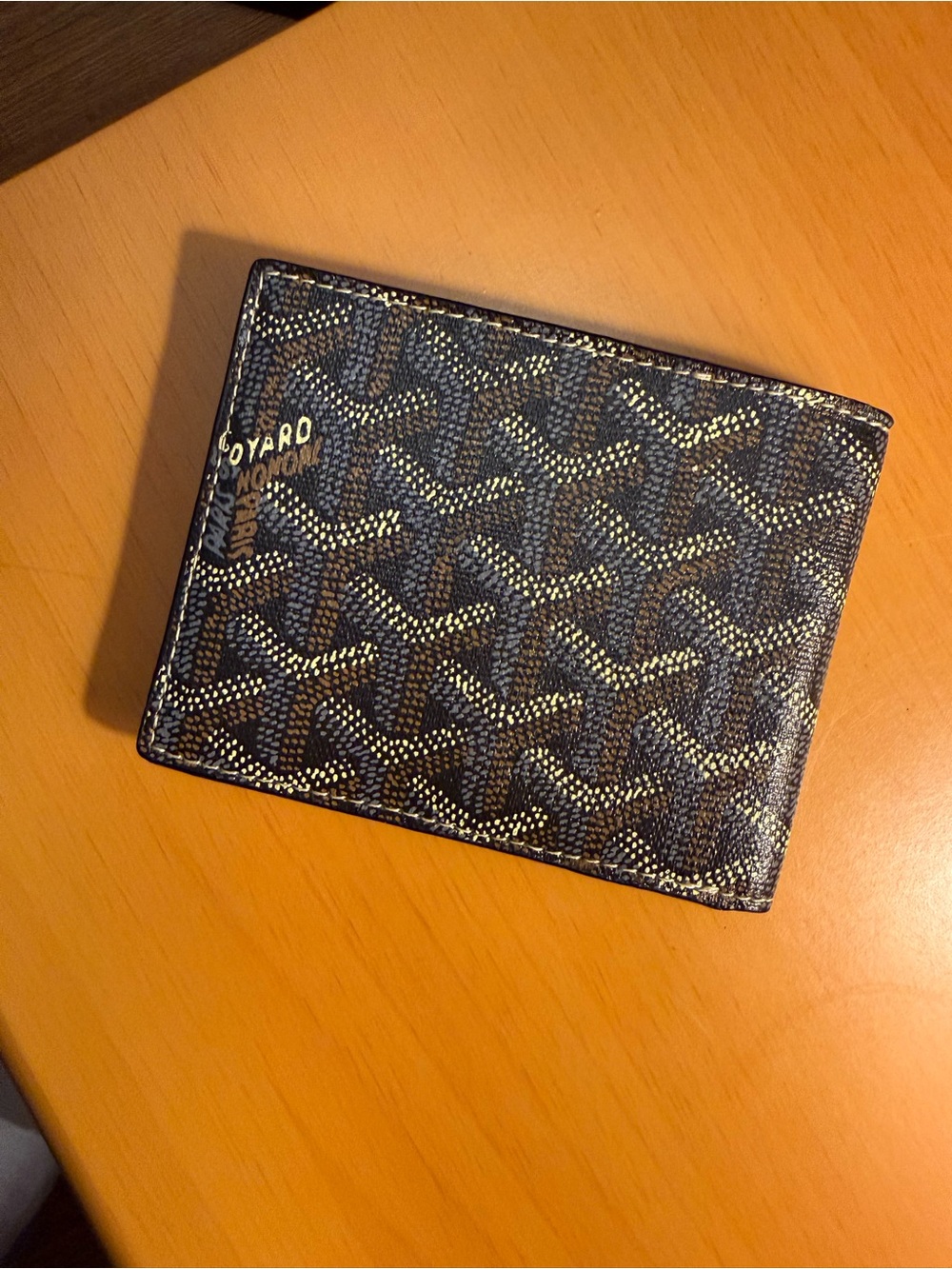 Black Fashion inspired Bifold Wallet with Bright Yellow Interior - Picture 2 of 6
